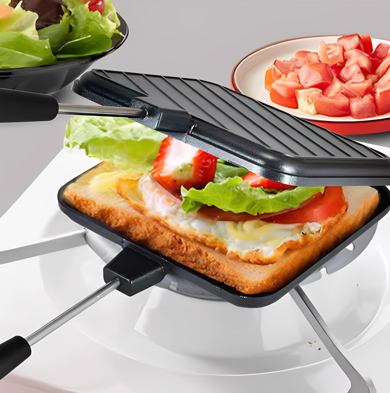 Double-Sided Sandwich Maker & Grill Pan